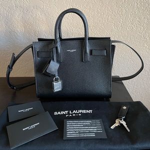 Saint Laurent Sac De Jour Nano in black